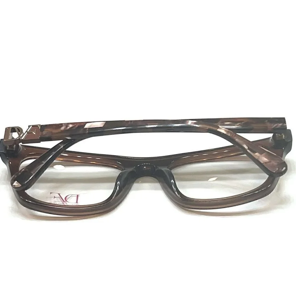 NEW Diane von Furstenberg DVF5083 210 Transparent Brown Eyeglass Frame 52-19-135